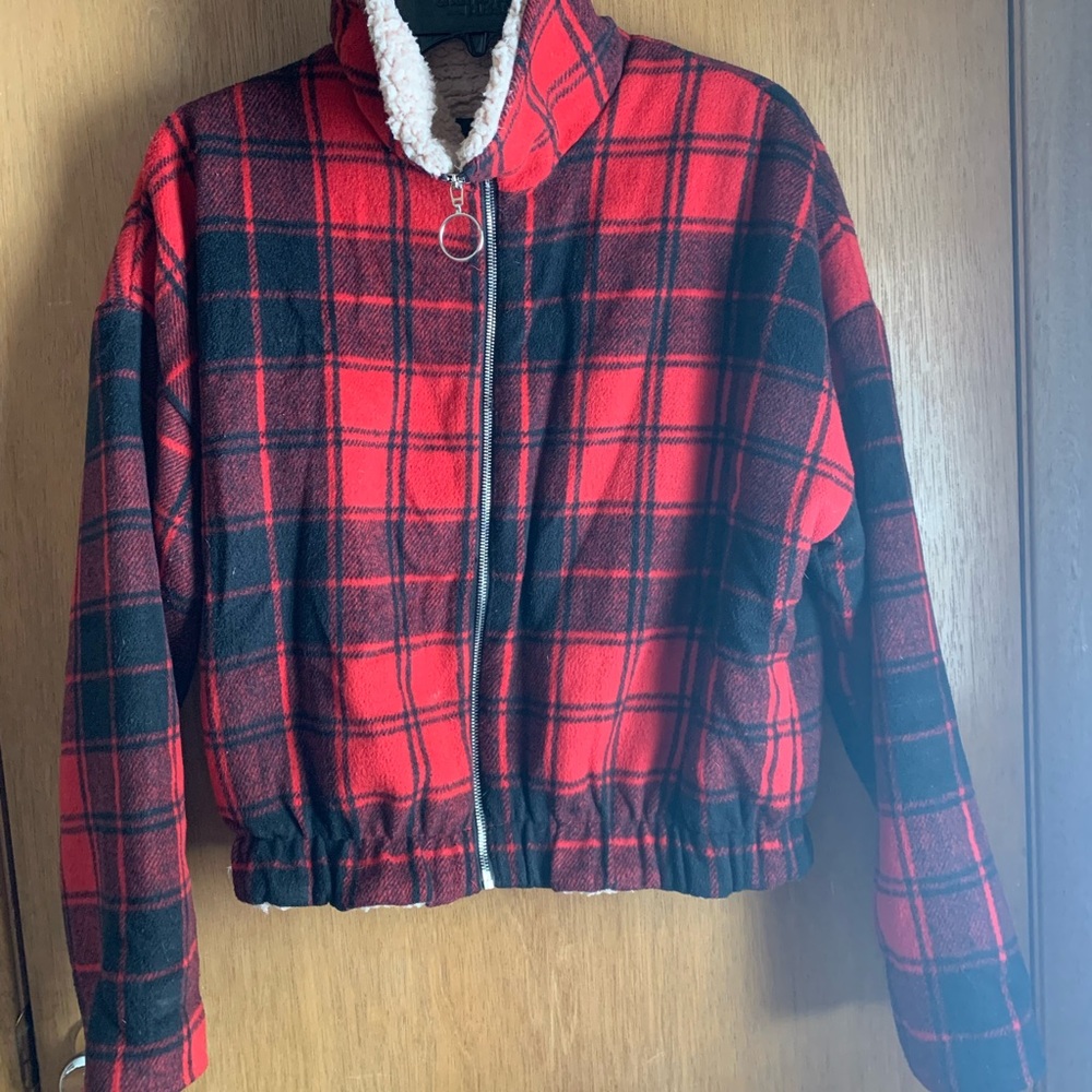 Cropped Jacket Fluffy Warm Interior
